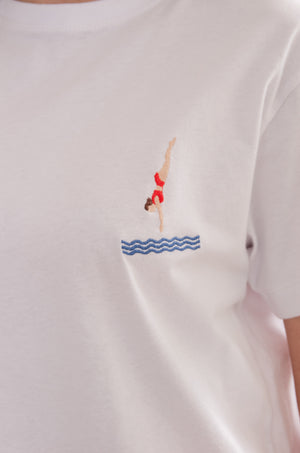 Embroidered Swimmers T-shirt