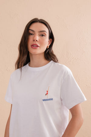 Embroidered Swimmers T-shirt