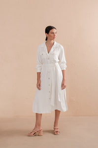 Marina Off-White Shirt Dress